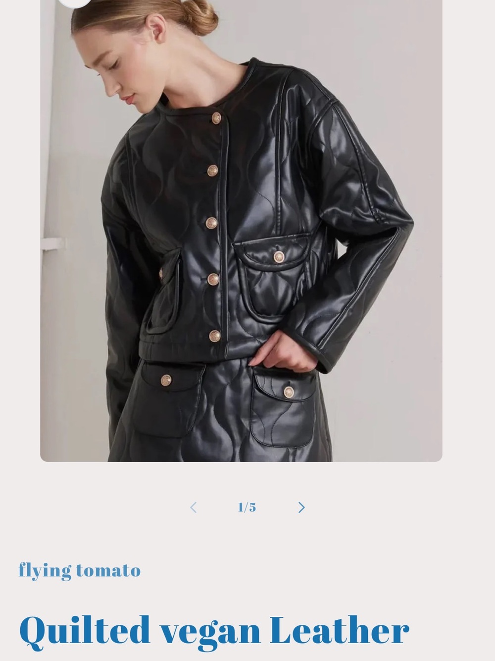 NWT Arctic Muse Quilted Vegan Leather
Jacket and Skort set, Brand New! - Picture 8 of 9
